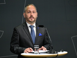 Jörgen Berglund (M) då Försvarsberedningens uppdaterade säkerhetspolitiska analys presenterades.